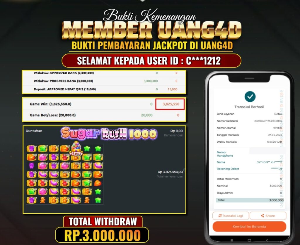 JACKPOT SLOT SUGAR RUSH 1000